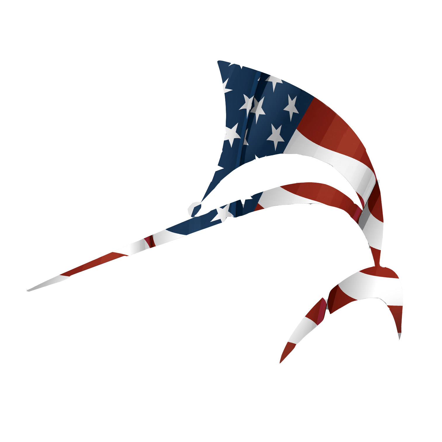 Flag Fish Sticker - Bayliss Boatworks