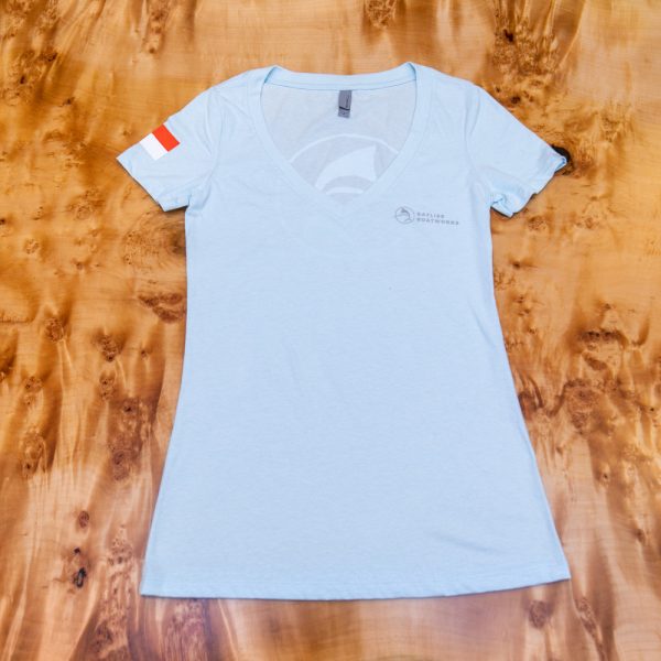 Ladies Circle Fish V-Neck T-Shirt - Image 3