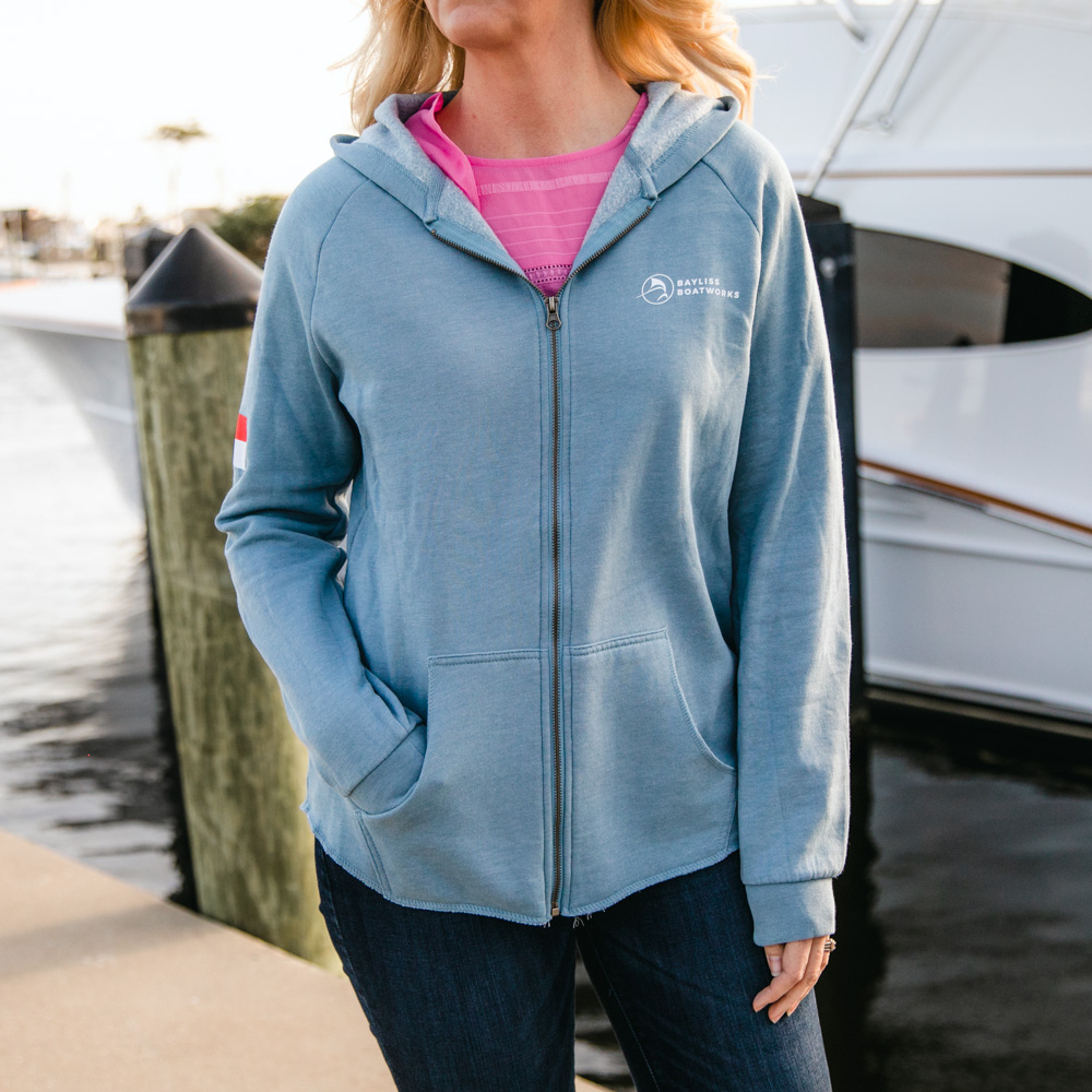 Hull Lines Ladies Zip Hoodie - Bayliss Boatworks