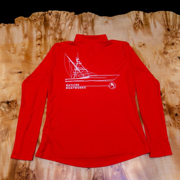 Hull Lines Performance Long Sleeve 1/4 Zip Pullover - Image 4