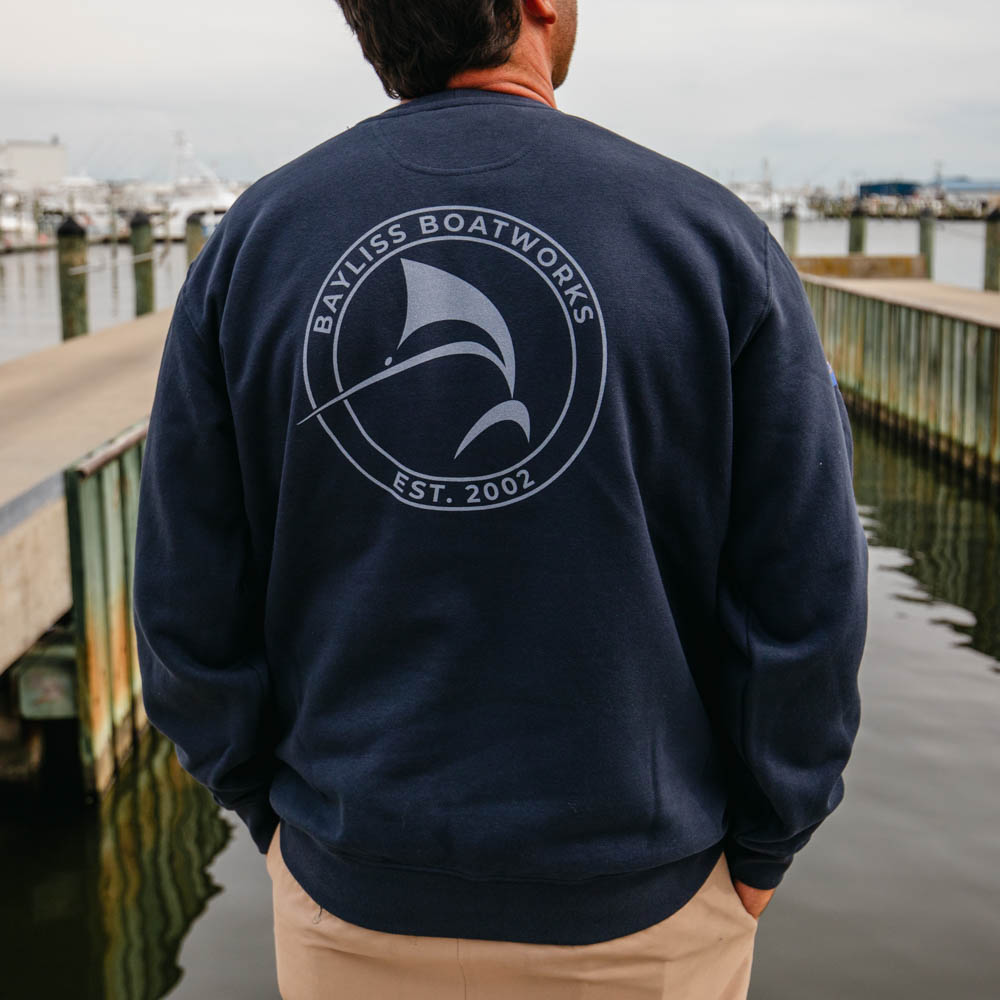 Circle Fish Columbia Embroidered Fleece Pullover - Bayliss Boatworks
