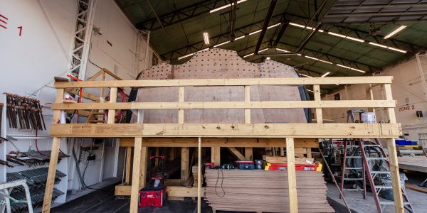 Transom planking complete