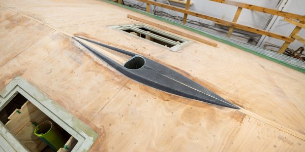Sonar fairwater installed