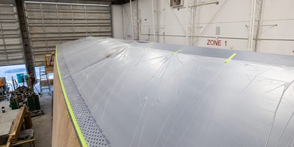 Hull bottom in grey primer